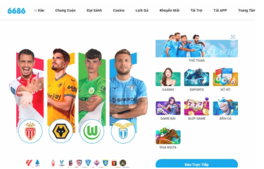 Sảnh game cá cược trực tuyến 6686 hấp dẫn và thú vị nhất